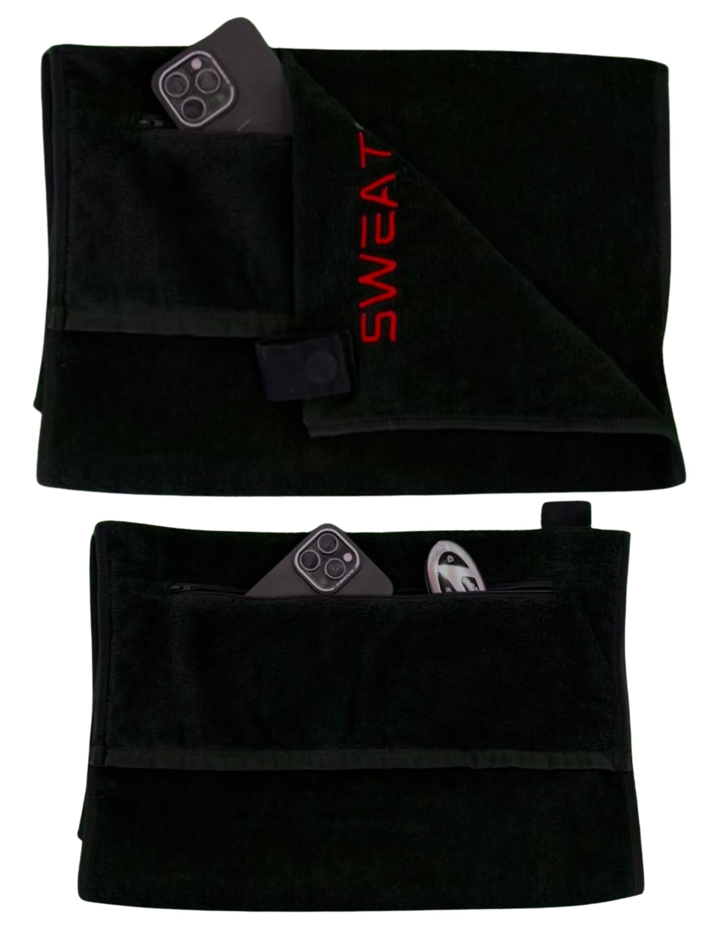 gym towel solution to put valuables inside 