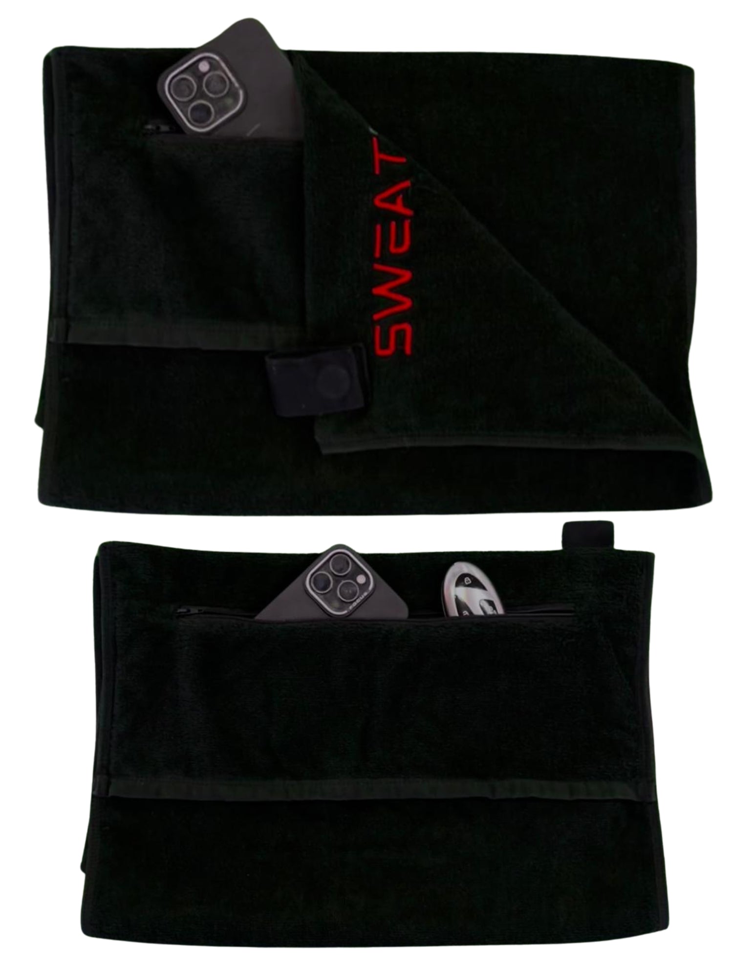 gym towel solution to put valuables inside 